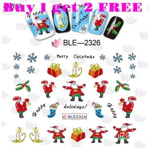 Water transfer foil nail art sticker snowflake